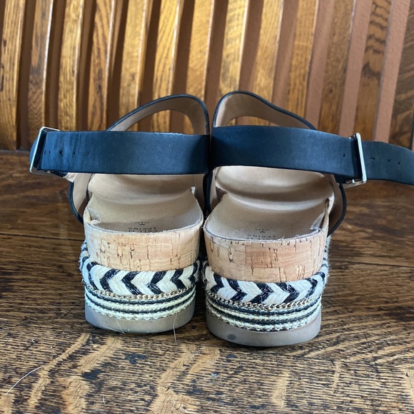 Platform Woven Cork Sandals - Picture 3 of 4